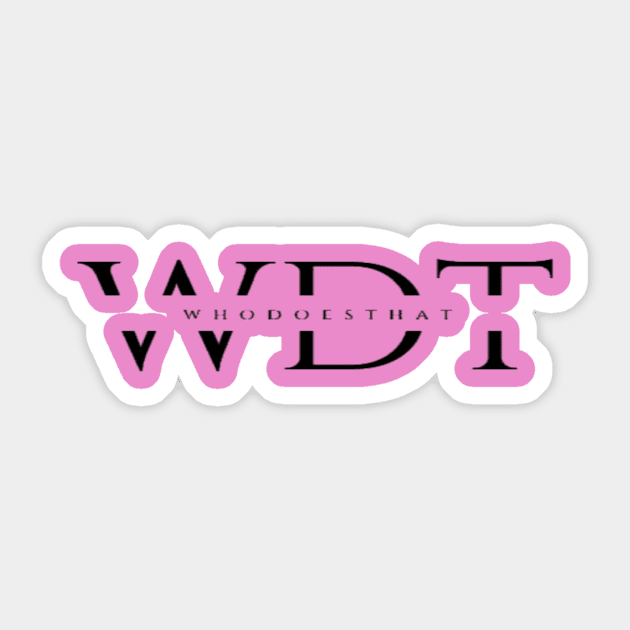 WDT Word Logo Sticker by WhoDoesThat